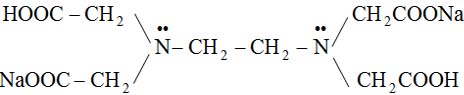Dinatri etylen diamino tetra axit: Na2H2Y
