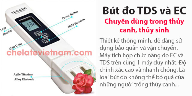 Bán Bút đo TDS và EC chuyên dùng trong thủy canh, thủy sinh