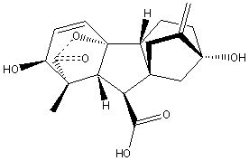 Công thức cấu tạo Gibberellins (GA3)