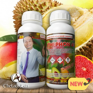 Ethephon 40% - dạng lỏng (Chất làm chín trái cây, kích thích mủ cao su, điều khiển ra hoa...)