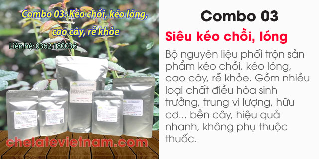 Bán Combo 03: Siêu kéo chồi, mở lá, kéo lóng, cao cây, rễ khỏe (Bộ nguyên liệu tặng kèm công thức pha chế)