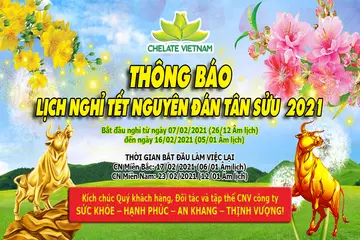 Thông báo Lịch nghỉ Tết Nguyên Đán Tân Sửu 2021