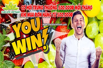 Cơ hội trúng thưởng 500.000đ mỗi tháng khi mua đơn hàng từ 500.000đ 