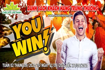 Danh sách khách hàng trúng thưởng khi mua hàng từ ngày 11/09/21 đến ngày 17/09/21