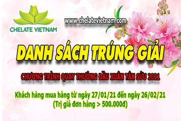 Danh sách khách hàng trúng thưởng khi mua hàng từ ngày 27/01/21 đến ngày 26/02/21