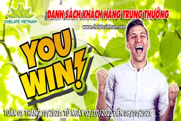 Danh sách khách hàng trúng thưởng khi mua hàng từ ngày 02/10/21 đến ngày 08/10/21