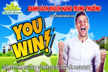 Danh sách khách hàng trúng thưởng khi mua hàng từ ngày 05/03/22 đến ngày 11/03/22