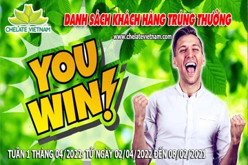 Danh sách khách hàng trúng thưởng khi mua hàng từ ngày 02/04/22 đến ngày 08/04/22