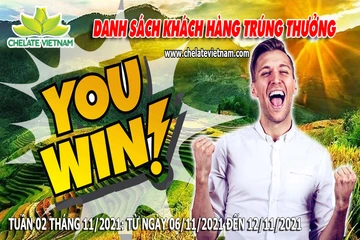 Danh sách khách hàng trúng thưởng khi mua hàng từ ngày 06/11/21 đến ngày 12/11/21