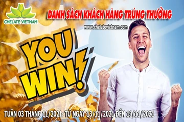 Danh sách khách hàng trúng thưởng khi mua hàng từ ngày 13/11/21 đến ngày 19/11/21