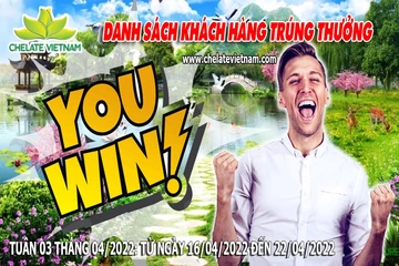 Danh sách khách hàng trúng thưởng khi mua hàng từ ngày 16/04/22 đến ngày 22/04/22