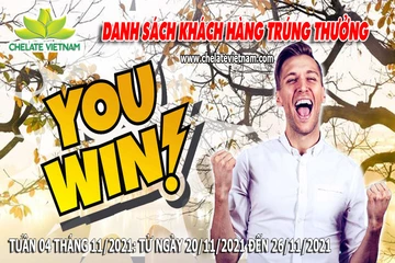 Danh sách khách hàng trúng thưởng khi mua hàng từ ngày 20/11/21 đến ngày 26/11/21