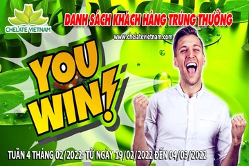 Danh sách khách hàng trúng thưởng khi mua hàng từ ngày 19/02/22 đến ngày 04/03/22