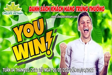 Danh sách khách hàng trúng thưởng khi mua hàng từ ngày 26/03/22 đến ngày 01/04/22