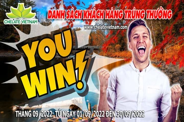 Danh sách khách hàng trúng thưởng khi mua hàng từ ngày 01/09/22 đến ngày 30/09/22