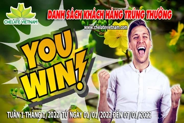 Danh sách khách hàng trúng thưởng khi mua hàng từ ngày 01/01/22 đến ngày 07/01/22