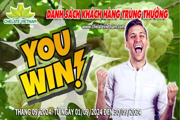 Danh sách khách hàng trúng thưởng khi mua hàng từ ngày 01/09/24 đến ngày 30/09/24