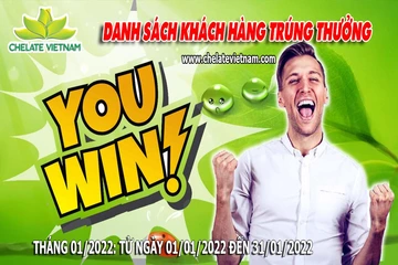 Danh sách khách hàng trúng thưởng khi mua hàng từ ngày 01/01/22 đến ngày 31/01/22