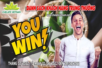 Danh sách khách hàng trúng thưởng khi mua hàng từ ngày 01/02/22 đến ngày 28/02/22