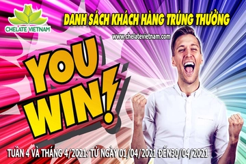 Danh sách khách hàng trúng thưởng khi mua hàng từ ngày 01/04/21 đến ngày 30/04/21