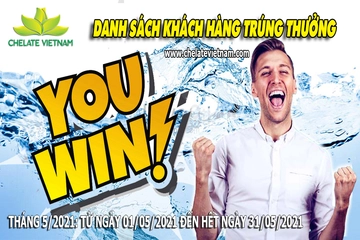 Danh sách khách hàng trúng thưởng khi mua hàng từ ngày 01/05/21 đến ngày 31/05/21