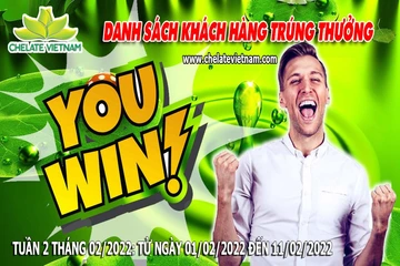 Danh sách khách hàng trúng thưởng khi mua hàng từ ngày 01/02/22 đến ngày 11/02/22