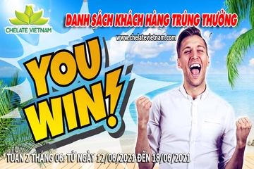 Danh sách khách hàng trúng thưởng khi mua hàng từ ngày 12/06/21 đến ngày 18/06/21