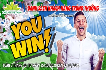 Danh sách khách hàng trúng thưởng khi mua hàng từ ngày 15/10/21 đến ngày 22/10/21