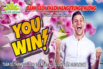 Danh sách khách hàng trúng thưởng khi mua hàng từ ngày 12/02/22 đến ngày 18/02/22