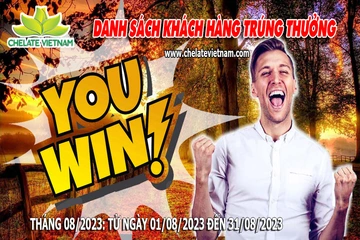 Danh sách khách hàng trúng thưởng khi mua hàng từ ngày 01/08/23 đến ngày 31/08/23