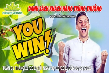 Danh sách khách hàng trúng thưởng khi mua hàng từ ngày 30/10/21 đến ngày 05/11/21