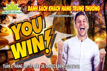 Danh sách khách hàng trúng thưởng khi mua hàng từ ngày 28/08/21 đến ngày 10/09/21