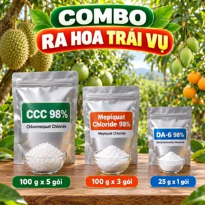 COMBO RA HOA TRÁI VỤ – Bộ nguyên liệu tham khảo hạn chế ra đọt, hỗ trợ phân hóa mầm hoa cây ăn trái