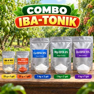 COMBO IBA-TONIK – Bộ nguyên liệu tham khảo hỗ trợ tạo rễ, phục hồi sinh trưởng và bổ sung Ca, Mg, Zn