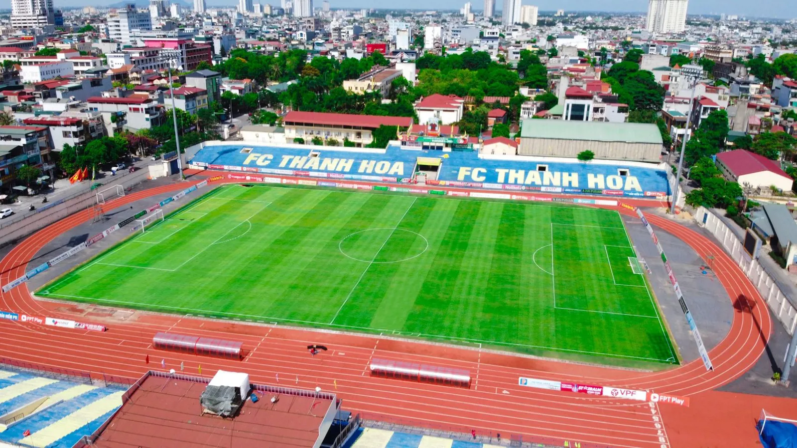 Sân vận động Đông Á Thanh Hóa trước trận đấu gặp Công An Hà Nội (05/06/2023)