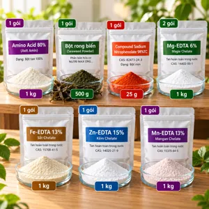 COMBO AMINO RONG BIỂN – Bộ nguyên liệu tham khảo dưỡng lá, hỗ trợ phục hồi cây suy và bổ sung vi lượng