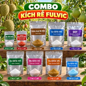 COMBO KÍCH RỄ FULVIC – Bộ nguyên liệu tham khảo hỗ trợ ra rễ, phục hồi bộ rễ kèm trung – vi lượng chelate