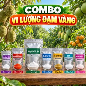 COMBO VI LƯỢNG ĐẠM VÀNG – Bộ nguyên liệu tham khảo phối trộn vi lượng và chất điều hòa sinh trưởng với 500 kg urê